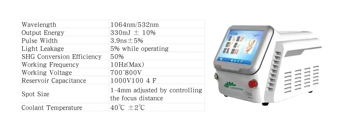 Handheld electro-optical Q-switched laser